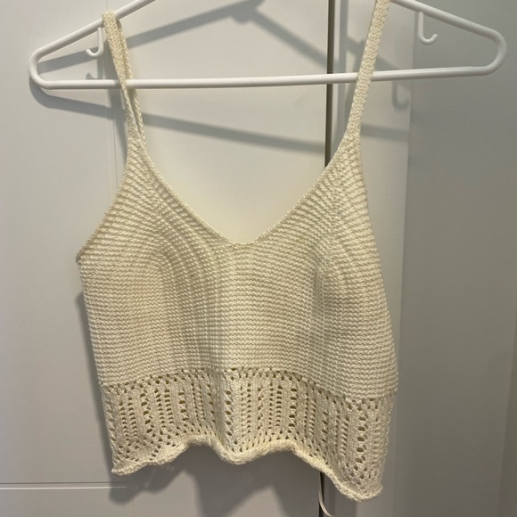 White/cream crochet crop top - Picture 1 of 2